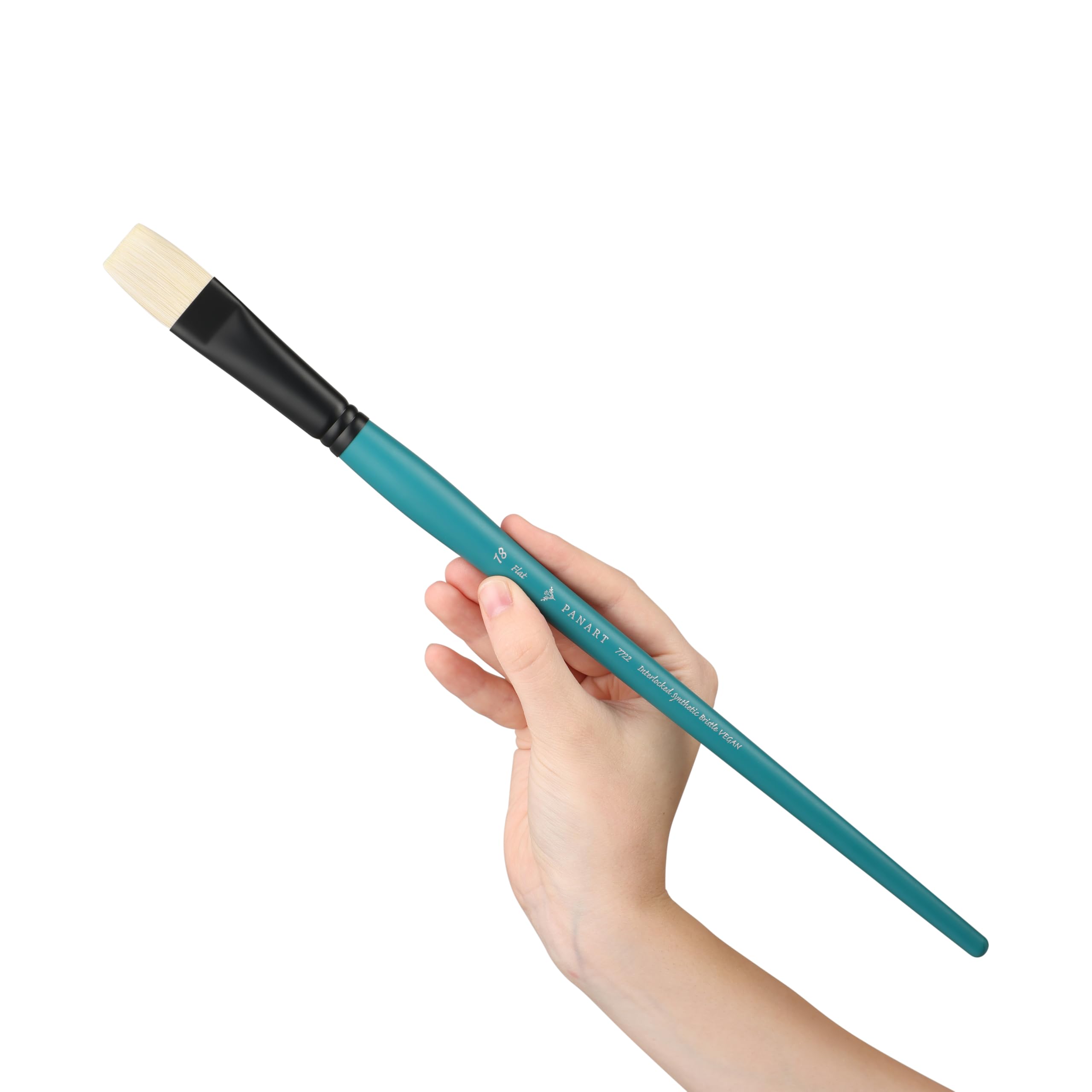 Pan Art Bristle Flat No. 18, Detail & Wash Brush for Oil Paints - Image 3