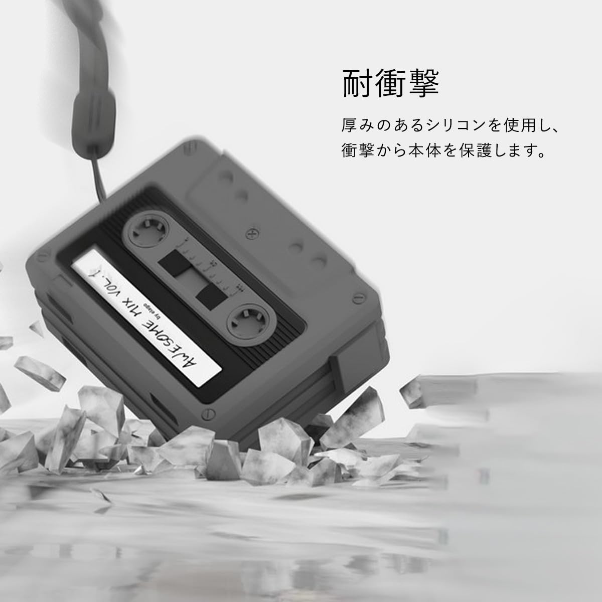 Amazon | 【elago】 AirPods Pro2 対応 ケース ストラップ 付 カセット