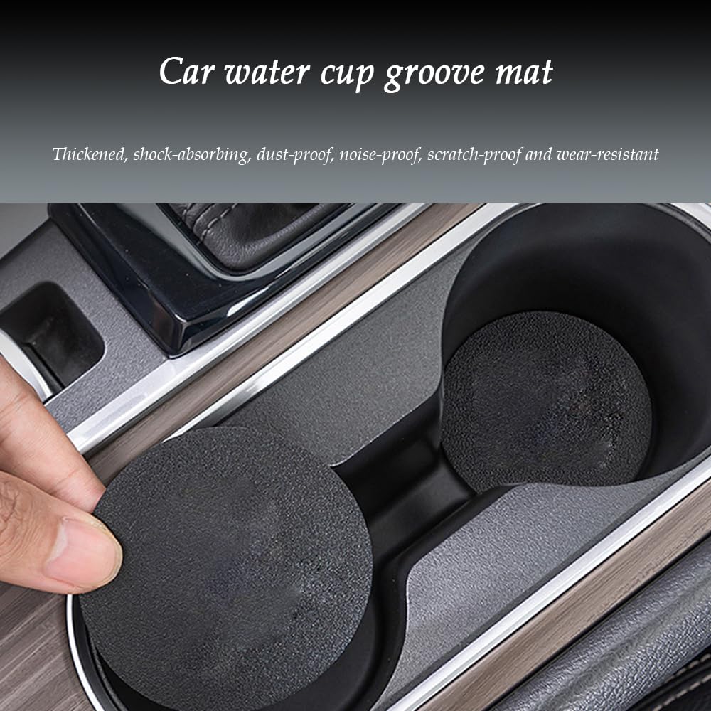 2 Sottobicchieri Auto In Silicone - 6,5 Cm - Compatibili Con Fiat 500 - Antiscivolo E Impermeabili - Foto 3