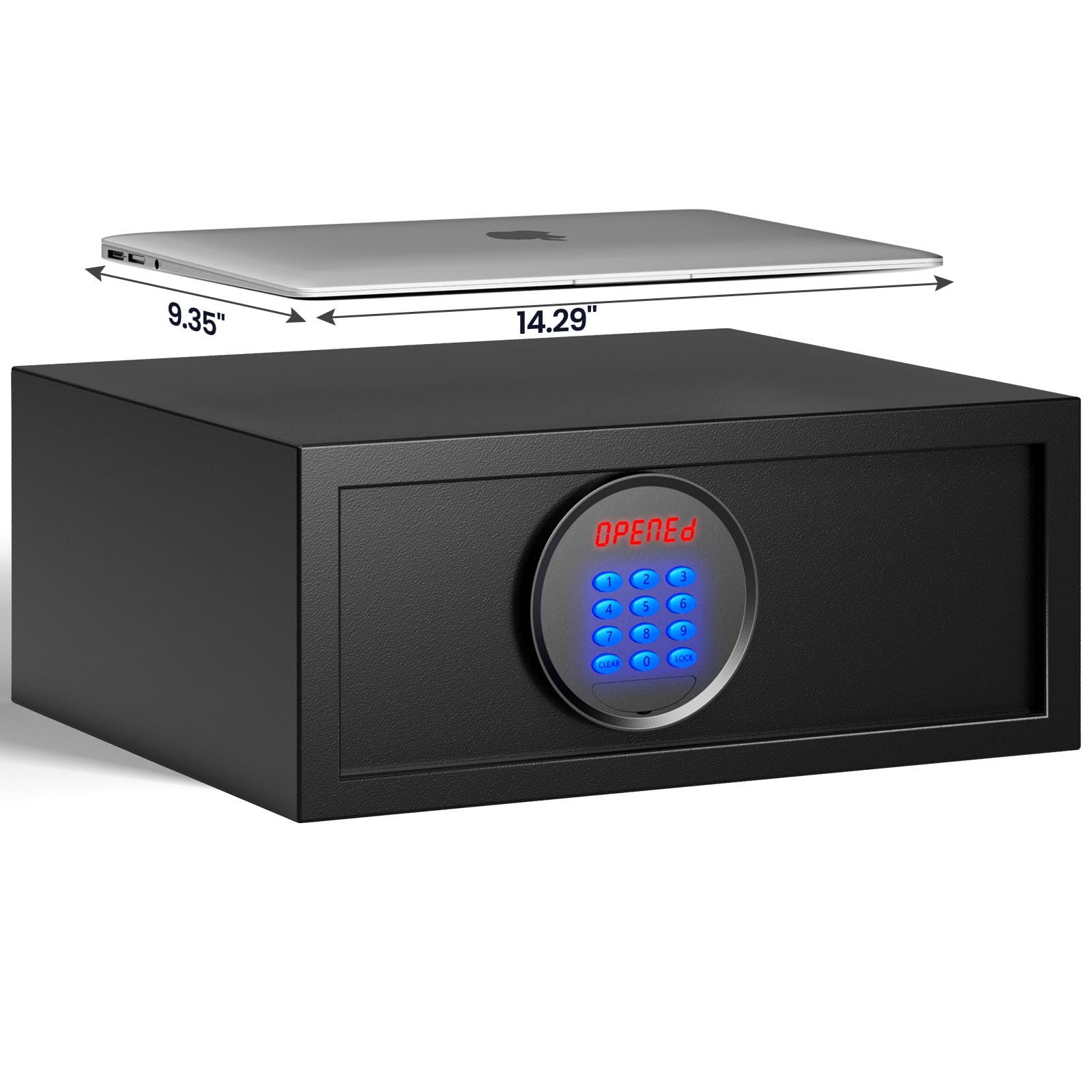 View 1 of [DAMAGED] KornerBatl 23 lb Hotel & Dorm Safe Box with Admin Password, Laptop Safe