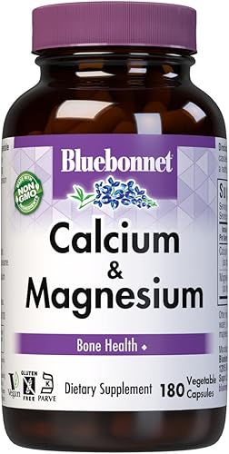 BlueBonnet Citrato de calcio Plus cápsulas vegetarianas de magnesio, 180 unidades