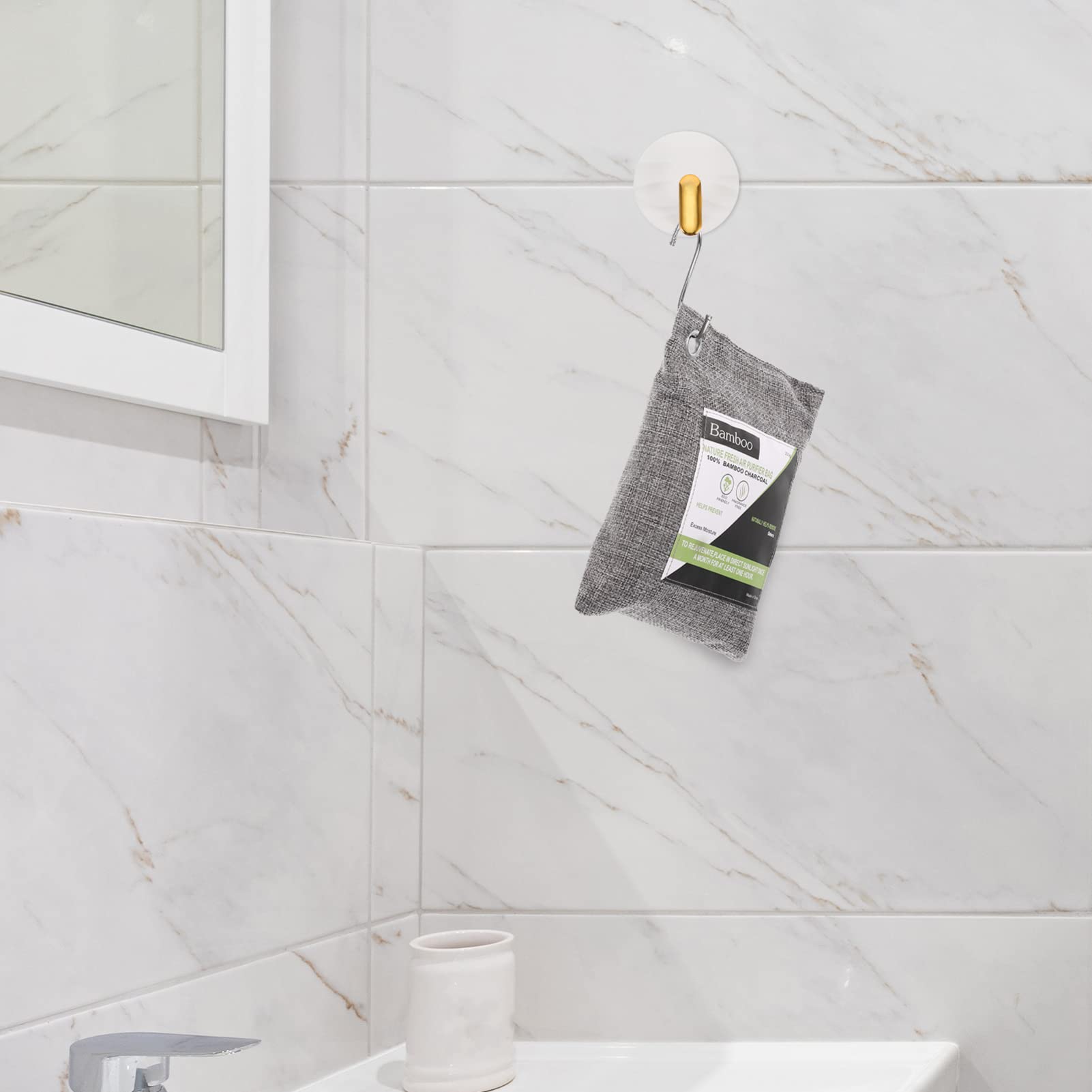 minkissy Set 1 Sacchetto di Carbone Attivo al Bambù per Purificazione Dell’ambiente, Assorbimento Odori e Umidità, Materiale Non Tessuto, per Auto e Ufficio