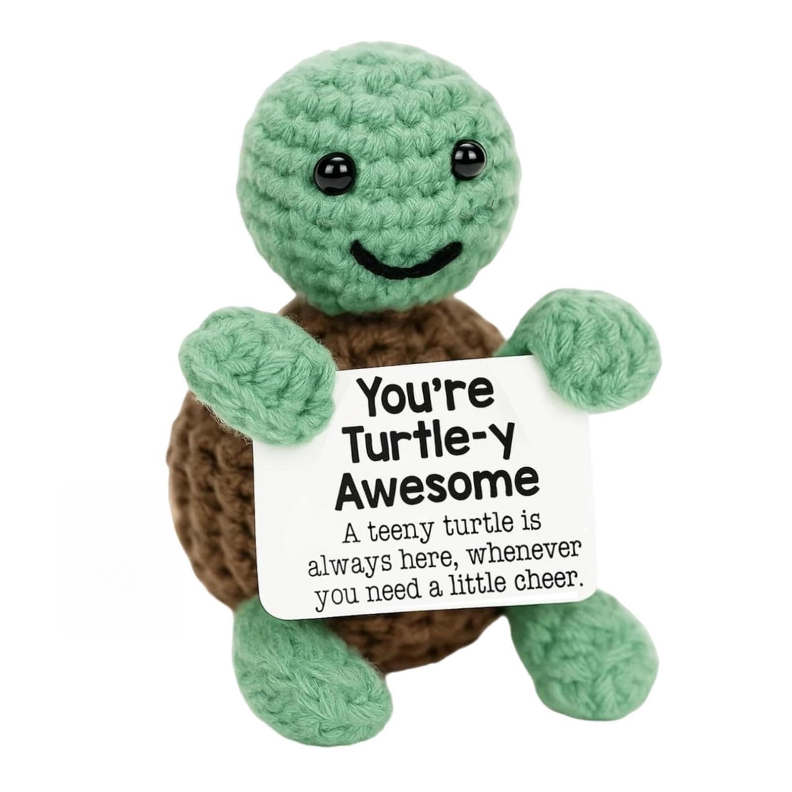Positive Turtle Emotional Support Crochet Turtle Gifts for Women Emotional Support Gift