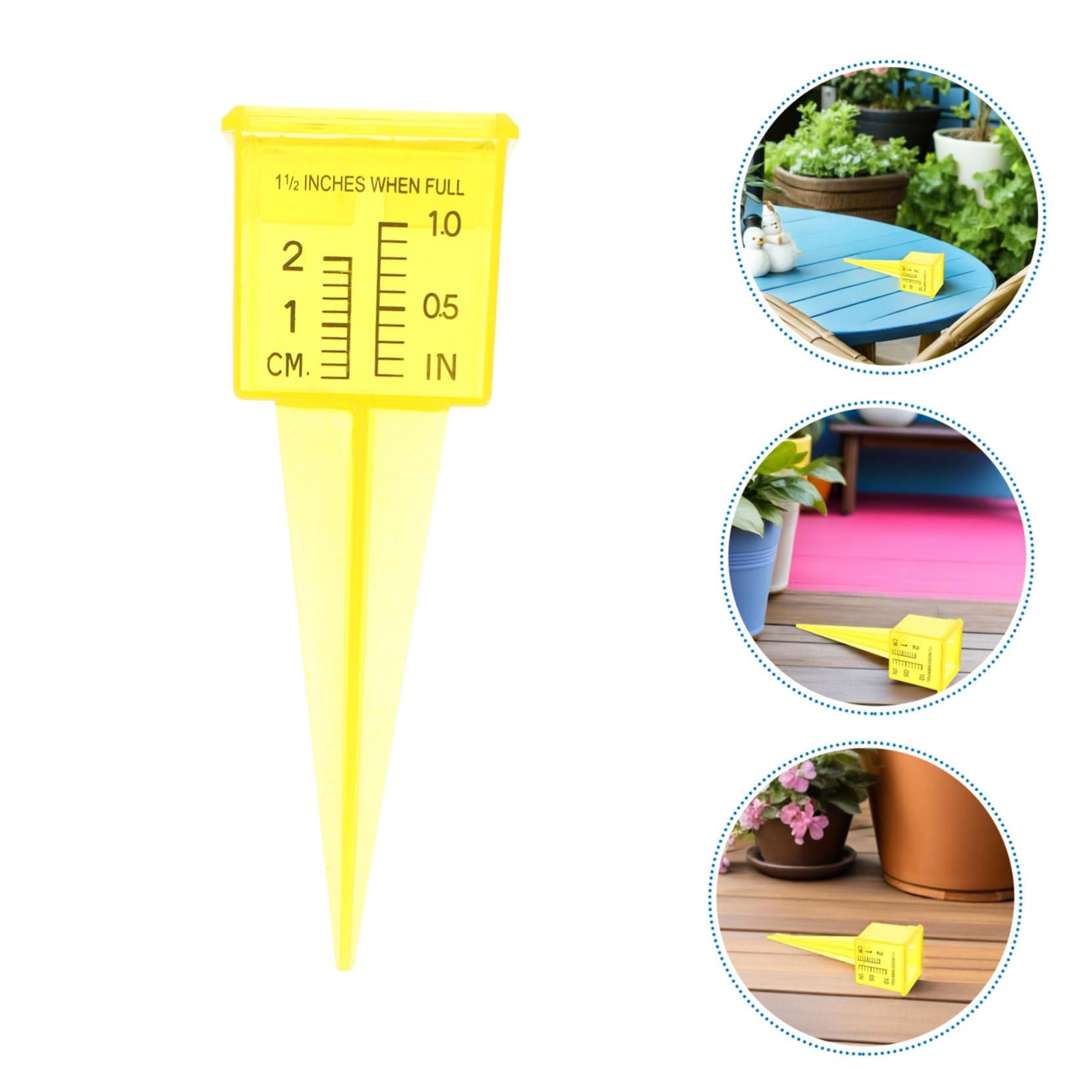 ifundom Pluviometro da Giardino in Plastico per Misurazione Precisa della Pioggia Esterna, per Prati e Terrazze