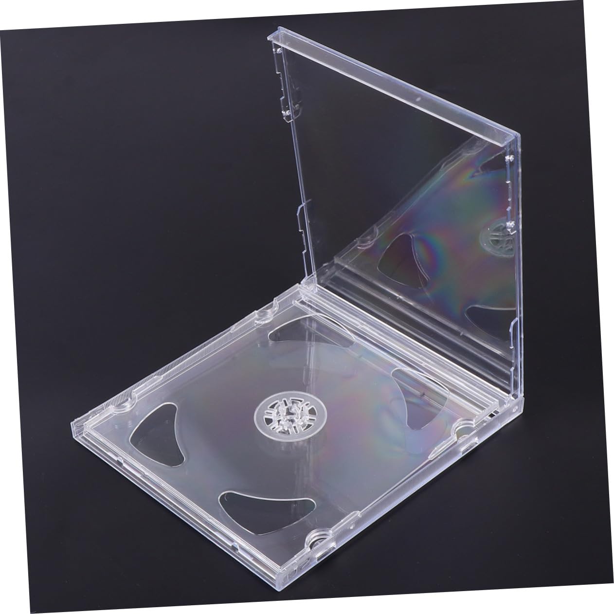 Toyvian Custodia CD Trasparente Rigida in Plastica, 10 Pezzi, Doppia | Formato Portatile, Capienza per 2 Dischi, per Mixtape e Wedding Videos