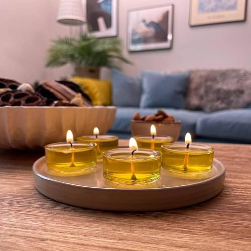 Miniatura 4 de PartyLite Juego de 12 velas de té, aroma a peras dulces horneadas y almendras molidas, juego de regalo de velas perfumadas de aromaterapia, hasta 4