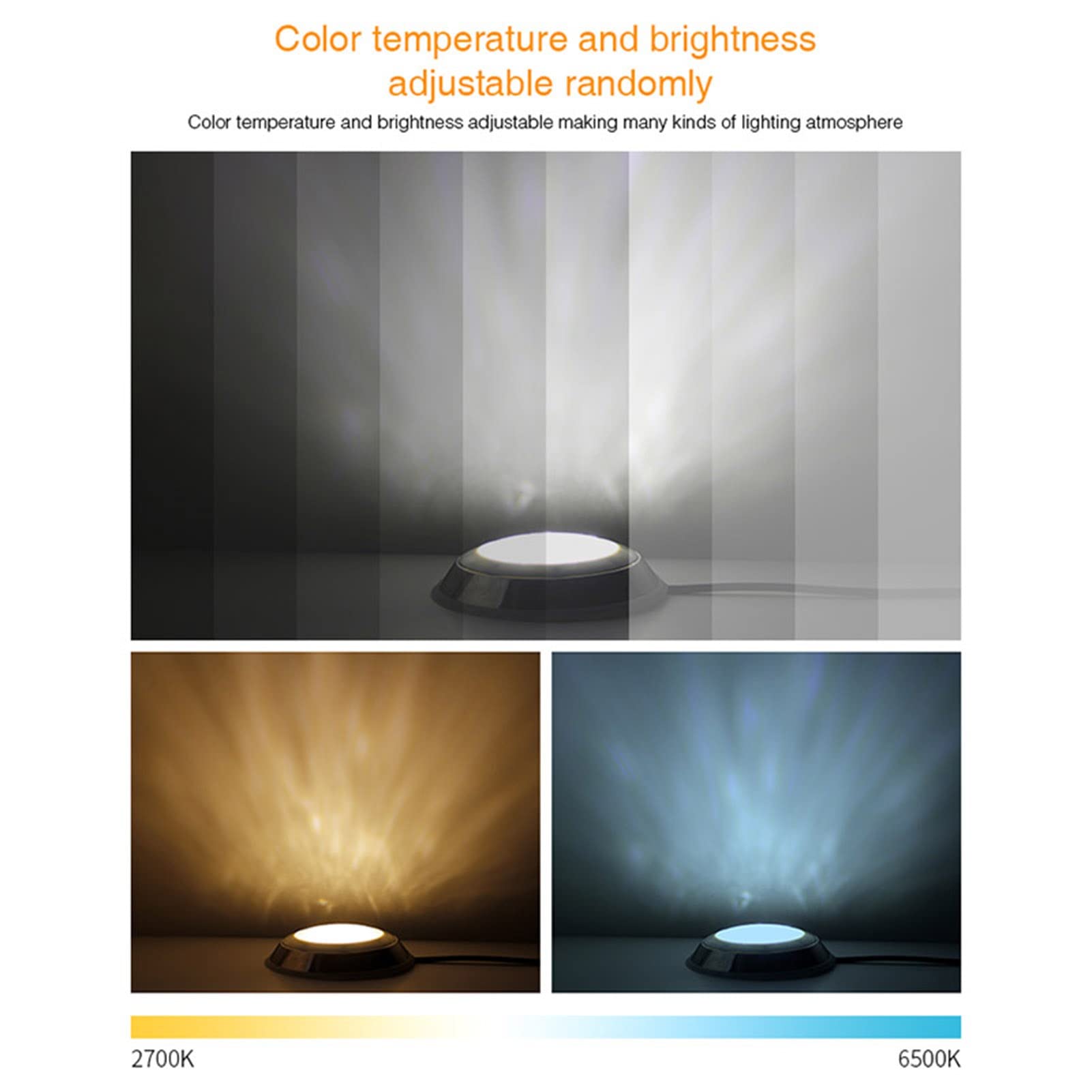 Luce principale della piscina, lampade impermeabili dell'acciaio inossidabile Ip68 d'argento Ip68 luci subacquee (Color : AC24V-1-white light, Size : 12w)