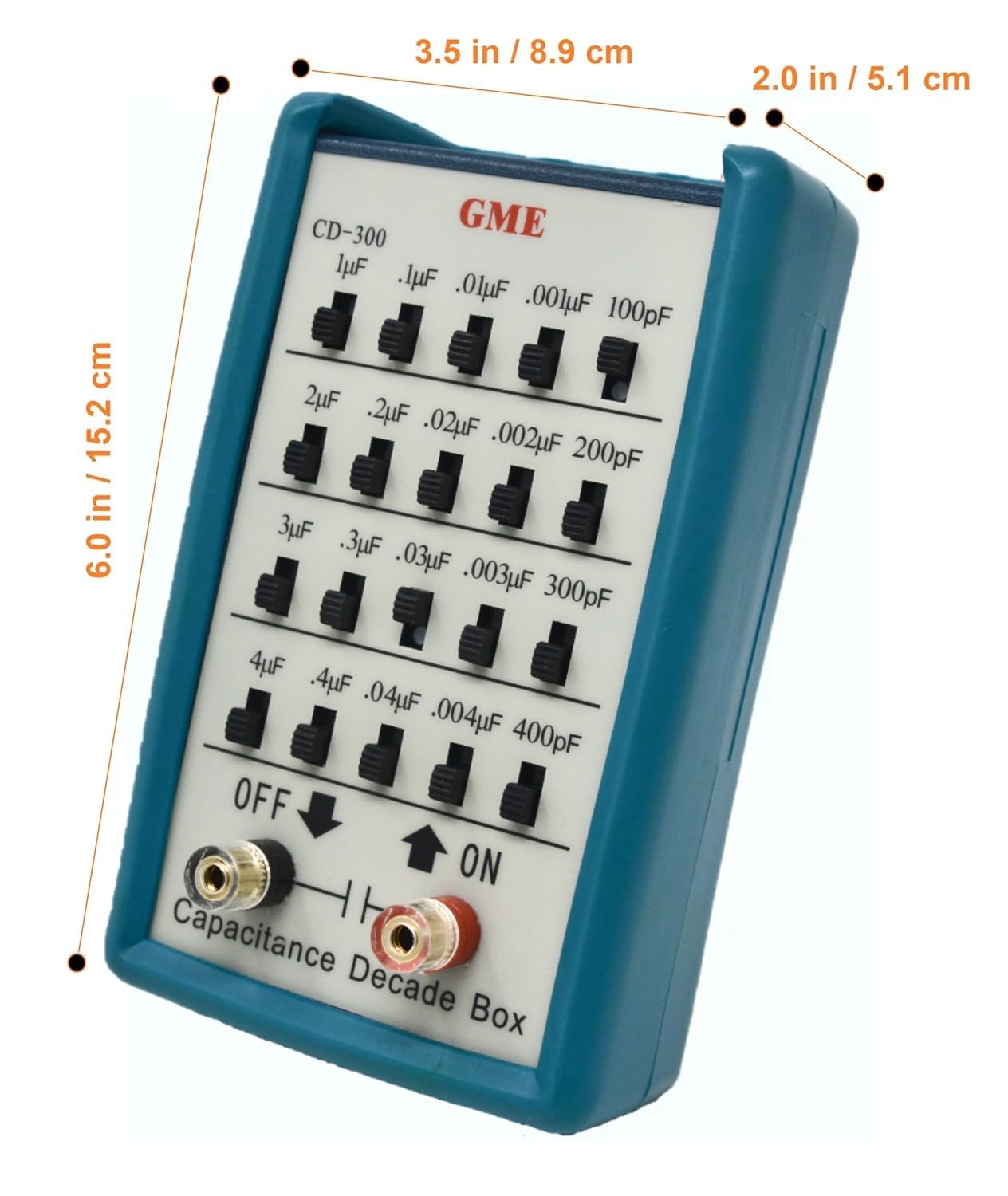 GME CD-300 Capacitance Substitution Decade Box, 5 Decades Range, 100pF to 11.111 μF, Designed in The USA