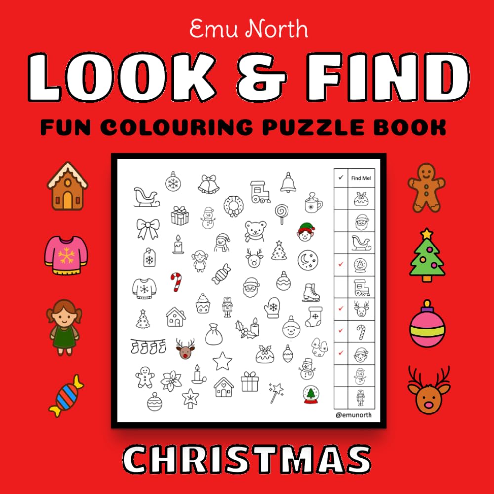 [UK] Look and Find Colouring Book - Christmas