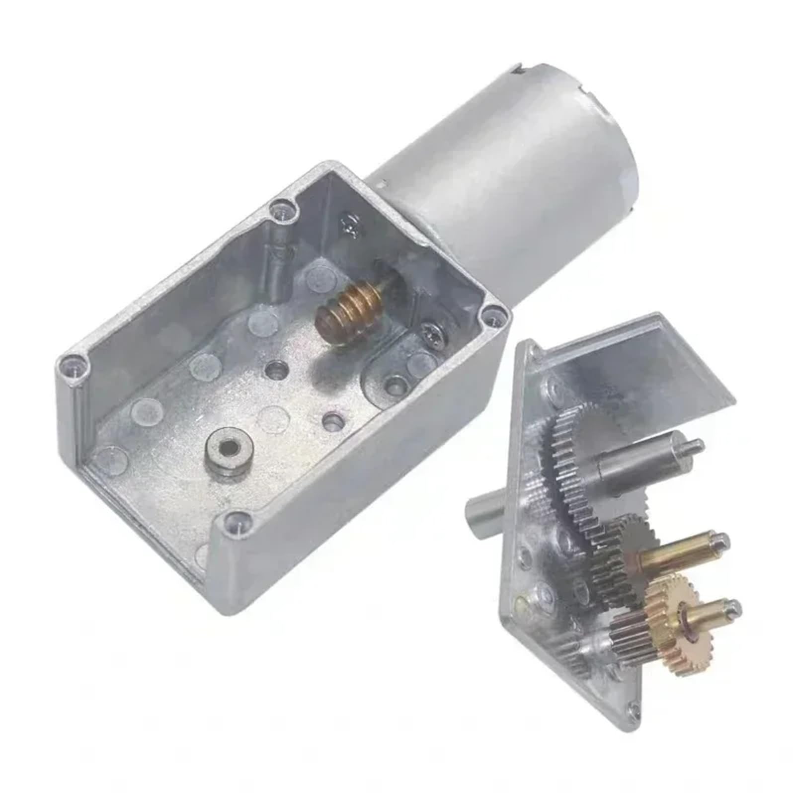 Dc 6V 12V 24VJGY370 Motoriduttore a Vite Senza fine Doppio Albero di Uscita Elettrico Coppia Elevata autobloccante 6RPM-210RPM 1PCS(12V,90 RPM)