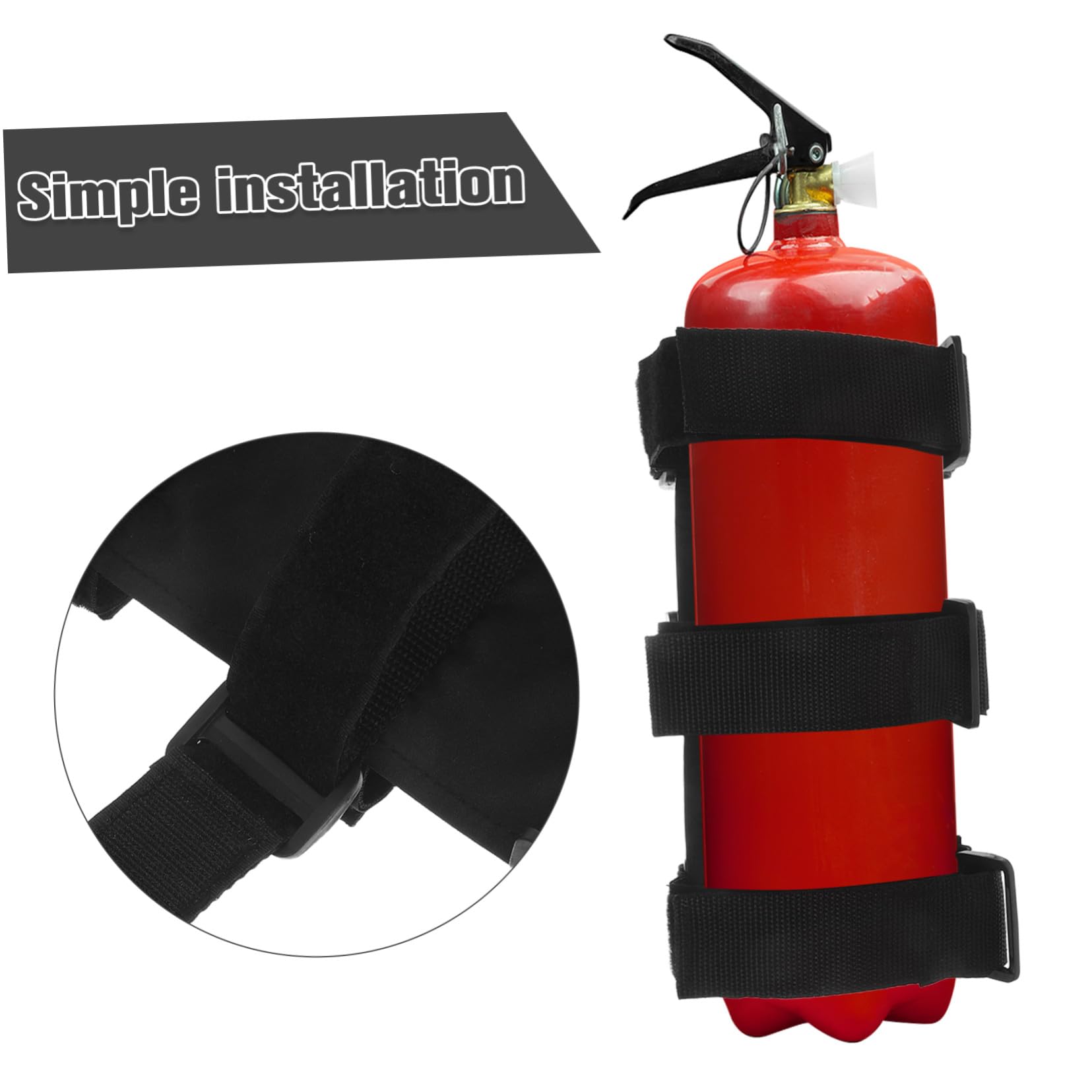 ABOOFAN 6 Correas Para Extintor De Incendios Soporte Universal Para Extintor De Incendios De Nailon Negro