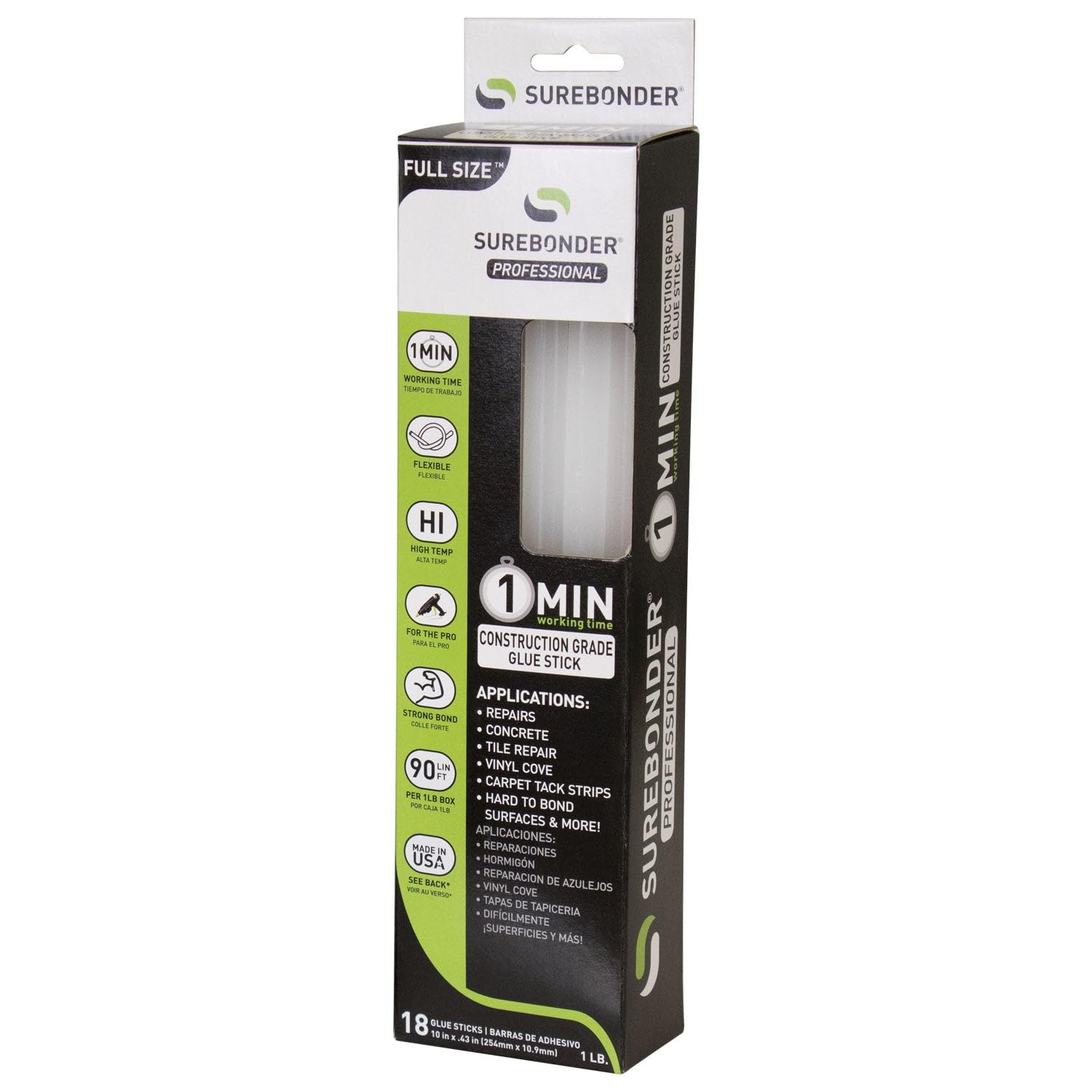 Surebonder Cg-1r10t 1 Minuto Costruzione Grade Colla Sticks.41 "X 10"