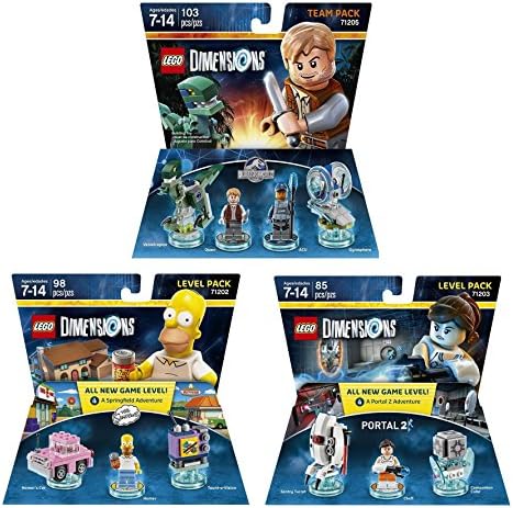 The Simpsons Homer Level Pack + Portal 2 Level Pack + Jurassic World Team Pack - Lego Dimensions (Non Machine Specific)