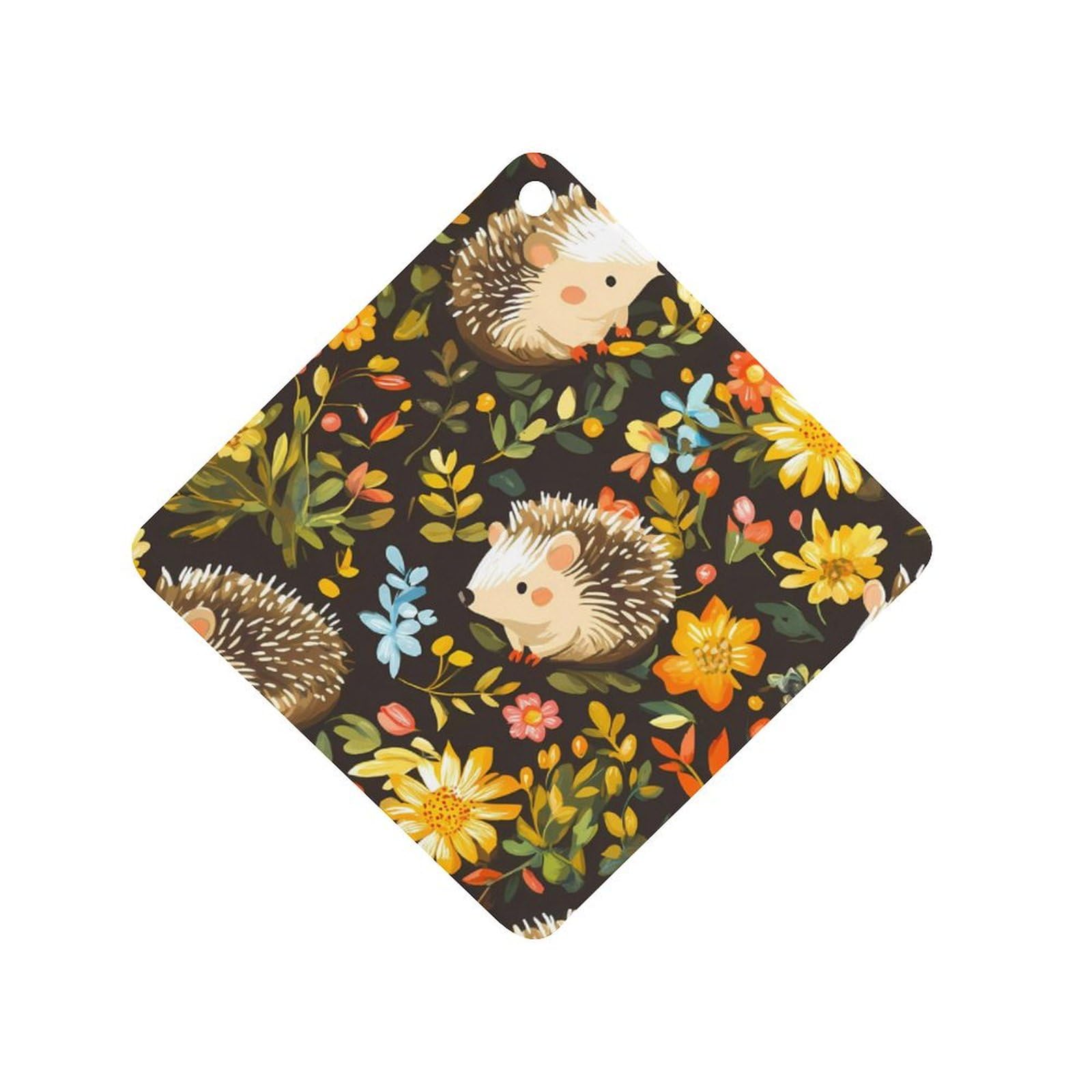 Hedgehogs Car Air Freshener Hanging Aromatherapy Tablets for Car Accessories Rhombus