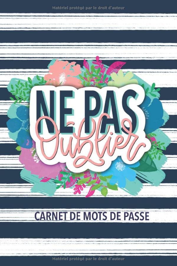 Ne pas oublier : carnet de mots de passe: Un répertoire pour gérer tes identifiants et logins internet