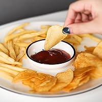 Vista 5 de Juego de 6 platos de salsa de soja de cerámica, cuencos de salsa de soja para sushi, plato para servir de 3.5 pulgadas, juego de vajilla