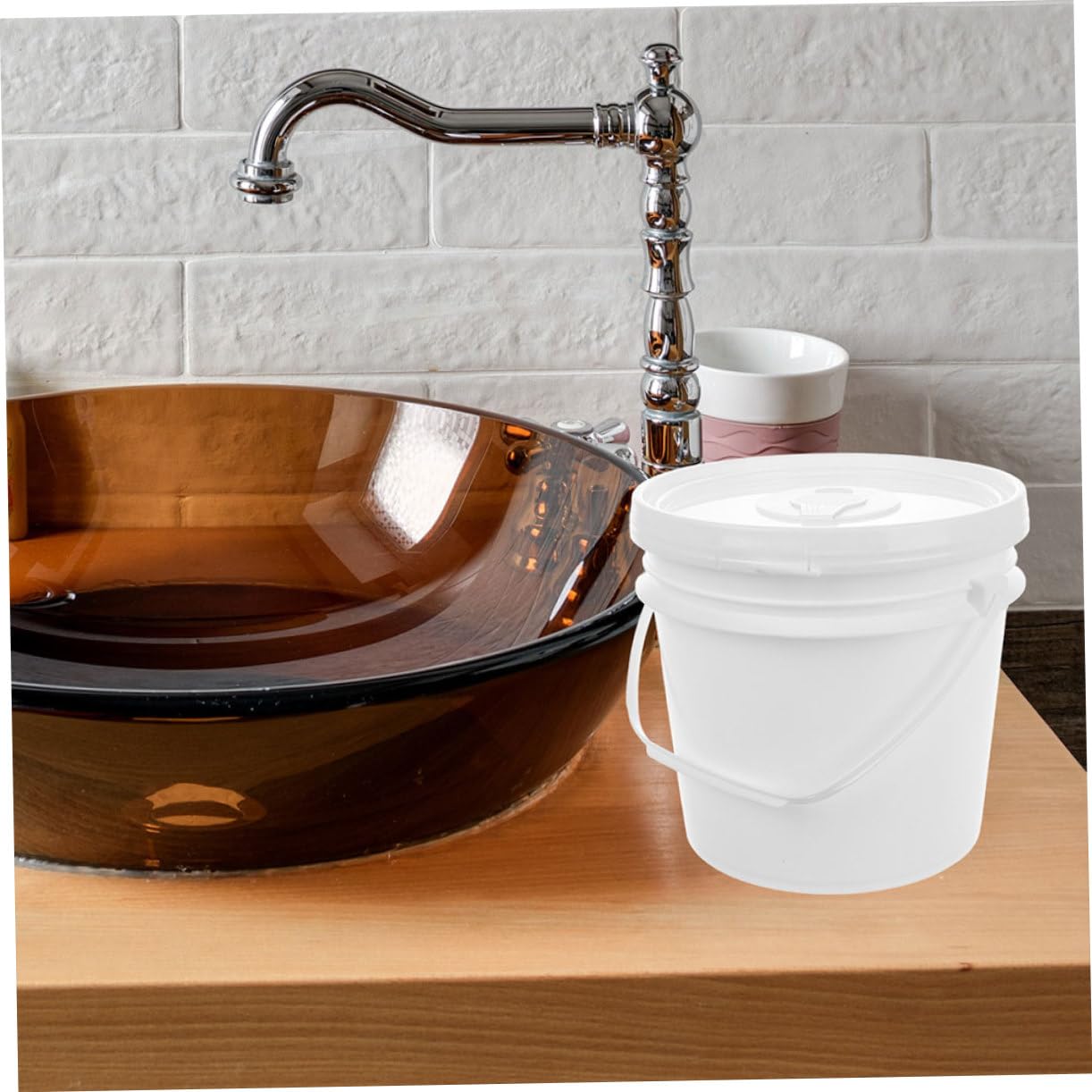 Lot de 2 Boîtes de Lingettes en Plastique Blanc, Grosse Capacité, Fraîcheur Scellée, Pratique à Transporter pour Salle de Bain et Voiture