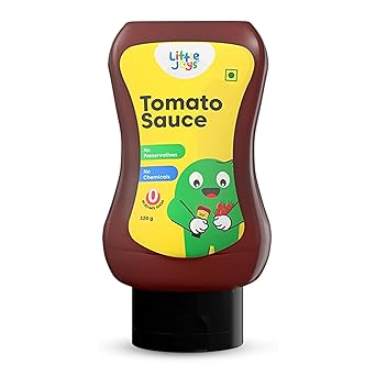 Little Joys Tomato Sauce Squeeze for Kids | No Refined Sugar, No Added Preservatives or Chemicals | Made with Jaggery | 100% Vegetarian Tomato Ketchup | 320g - image, photos