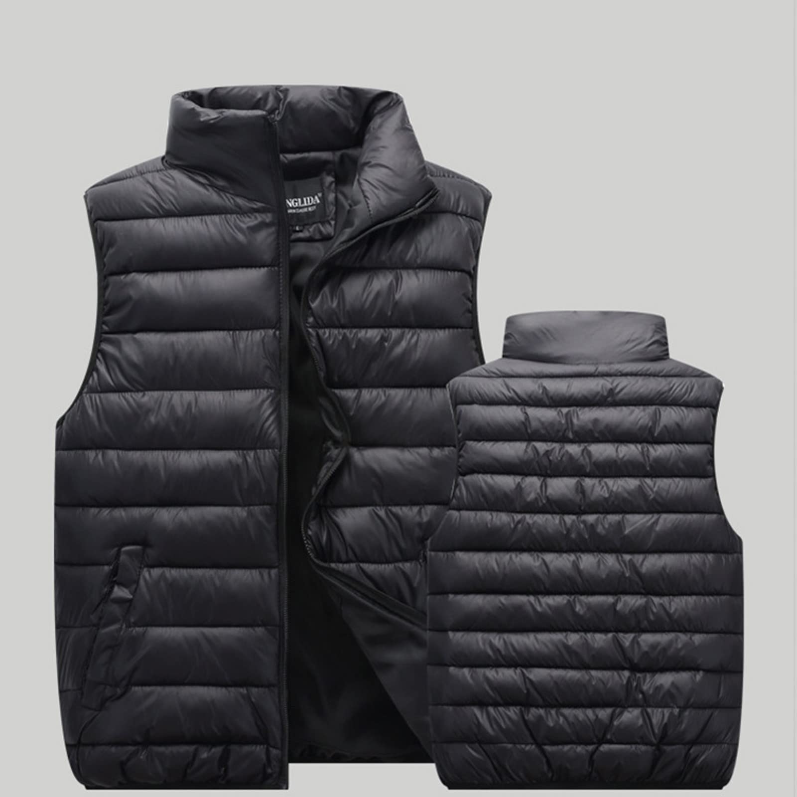 Giubbotto da Donna Senza Maniche Mezza Stagione Taglie Forti Imbottito Gilet con Cappuccio Trapuntata Piumini Inverno Smanicato Trapuntato Piumino Donna Caldo Cappotti Zip Curvy Imbottita Vestibilità