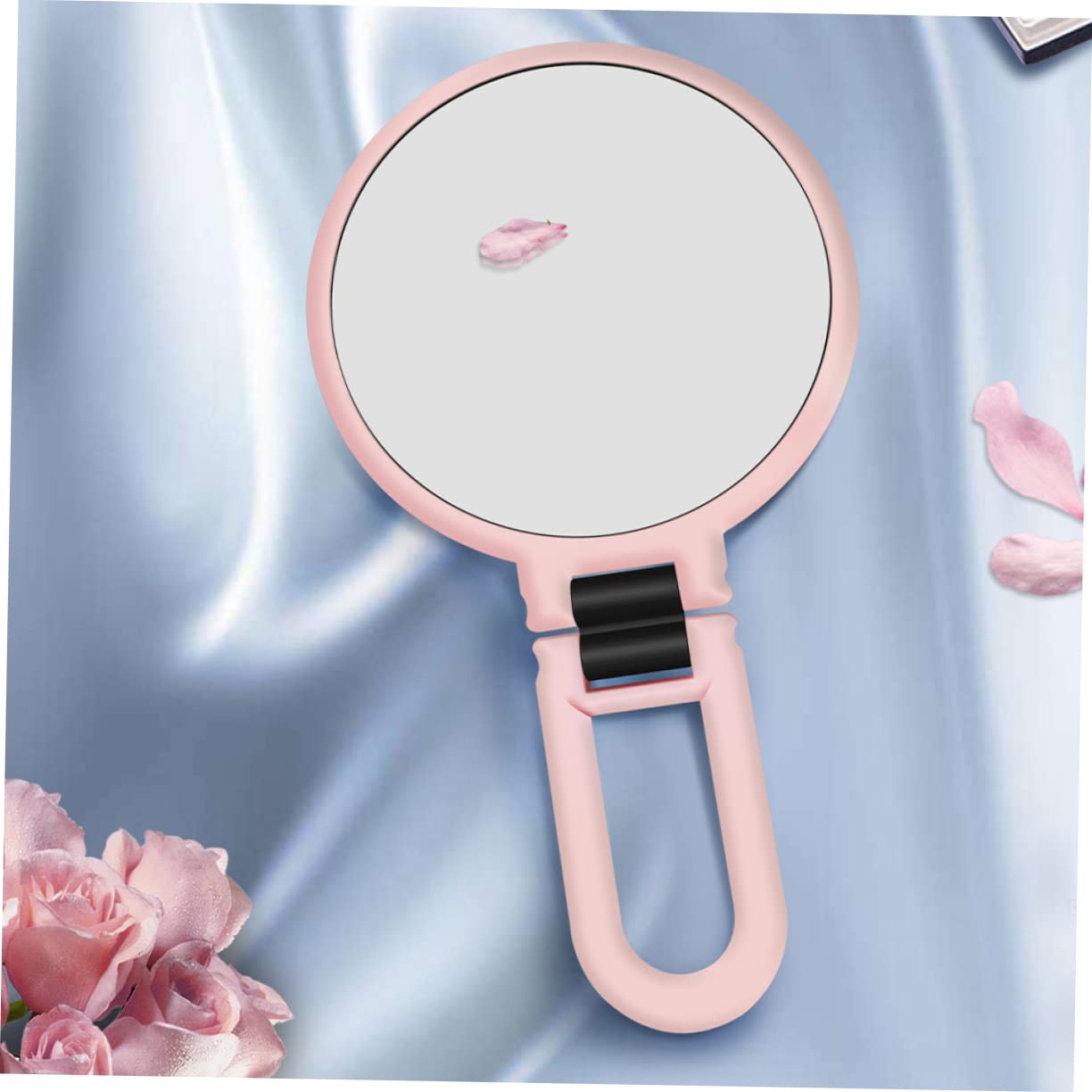 Healeved 2stücke Kosmetikspiegel Facher Vergrößerung Tragbarer Spiegel Für Frauen Runder Klappspiegel Aus Make-up-Tool in Rosa Design Für Schlafzimmer Und Badezimmer
