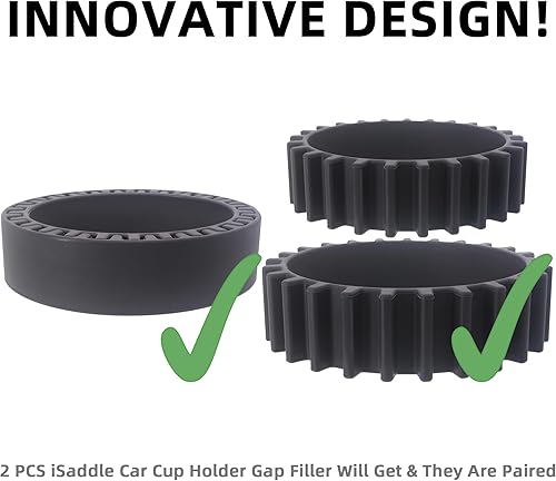 Miniatura 4 de Soporte para tazas de automóvil, bandas elásticas de silicona para portavasos de automóvil, compatible con Yeti Ramblers Hydro Flasks, la mayoría de