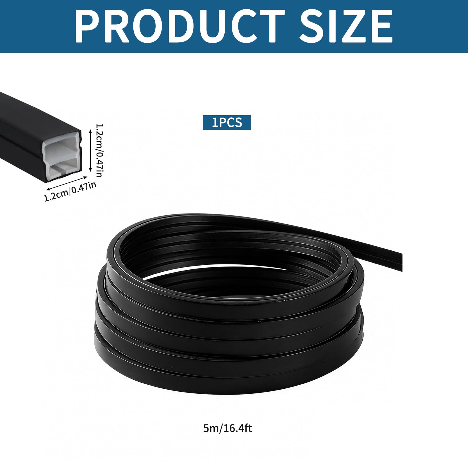 Perfil LED de Silicona Flexible,Perfil de Silicona Flexible 5m,Tira LED Resistente al Agua IP65,Tira de LED y Difusor,para Techo,Armario,Bar,Paneles Acústicos,Iluminación