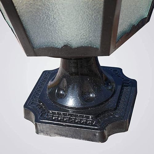 Miniatura 4 de FSunKoFu Lámpara para exteriores, poste de luz exterior, farol de columna, luz de puerta impermeable, estilo europeo, luz de jardín para exteriores,