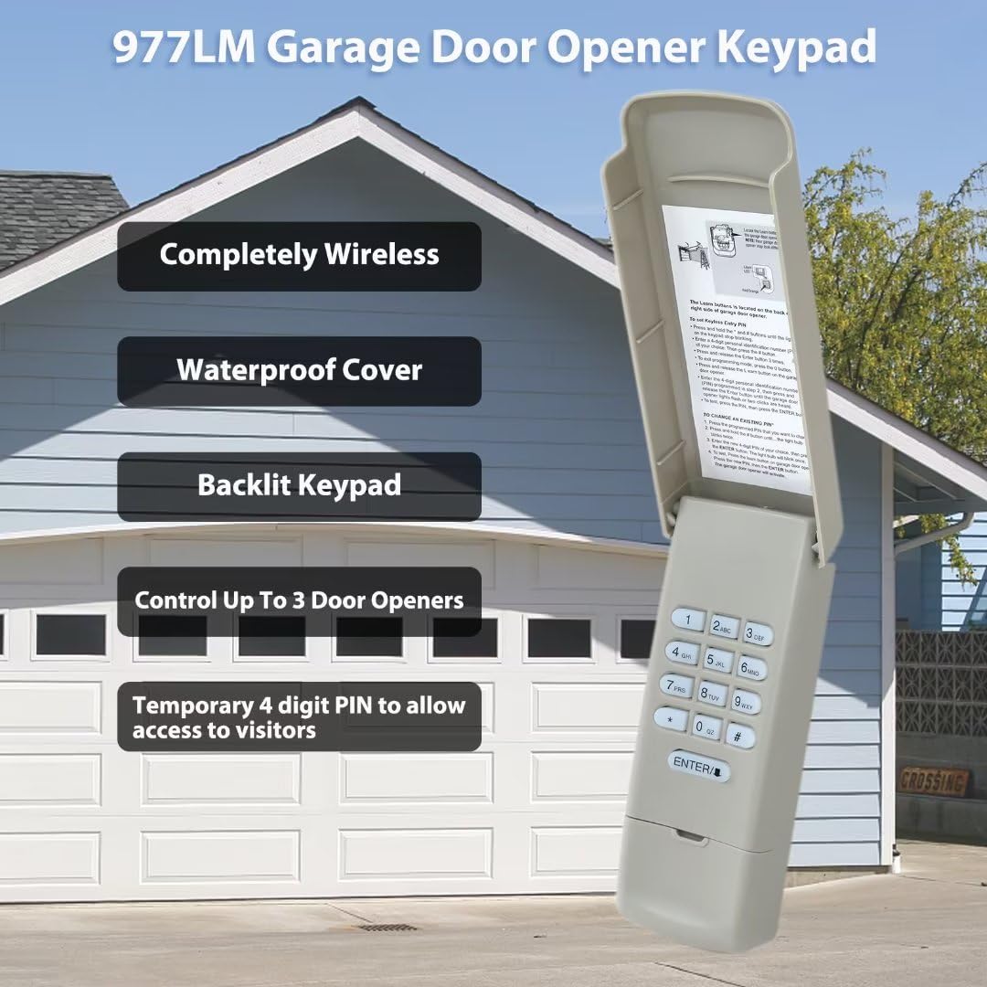 977LM 976LM 950D 956D 139.53754 Clavier sans fil universel de remplacement pour ouvre-porte de garage Liftmaster/Chamberlain/Sears Craftsman