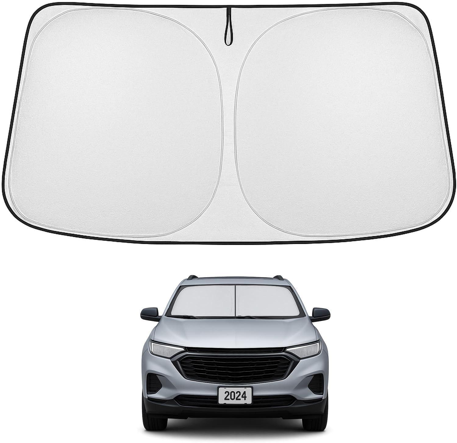 Proadsy 2026 Upgrade Front Windshield Sun Shade Foldable Sun Shade Protector Custom Fit 2018-2025 Equinox Accessories