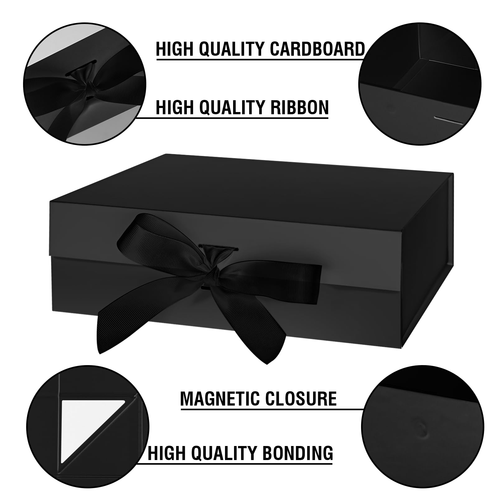 Geschenkbox Mit Magnetverschluss 22,9x17,9x7,9 Cm – Für Brautjungfer, Trauzeugen, Antragsgeschenke, Einfach Aufzubauen