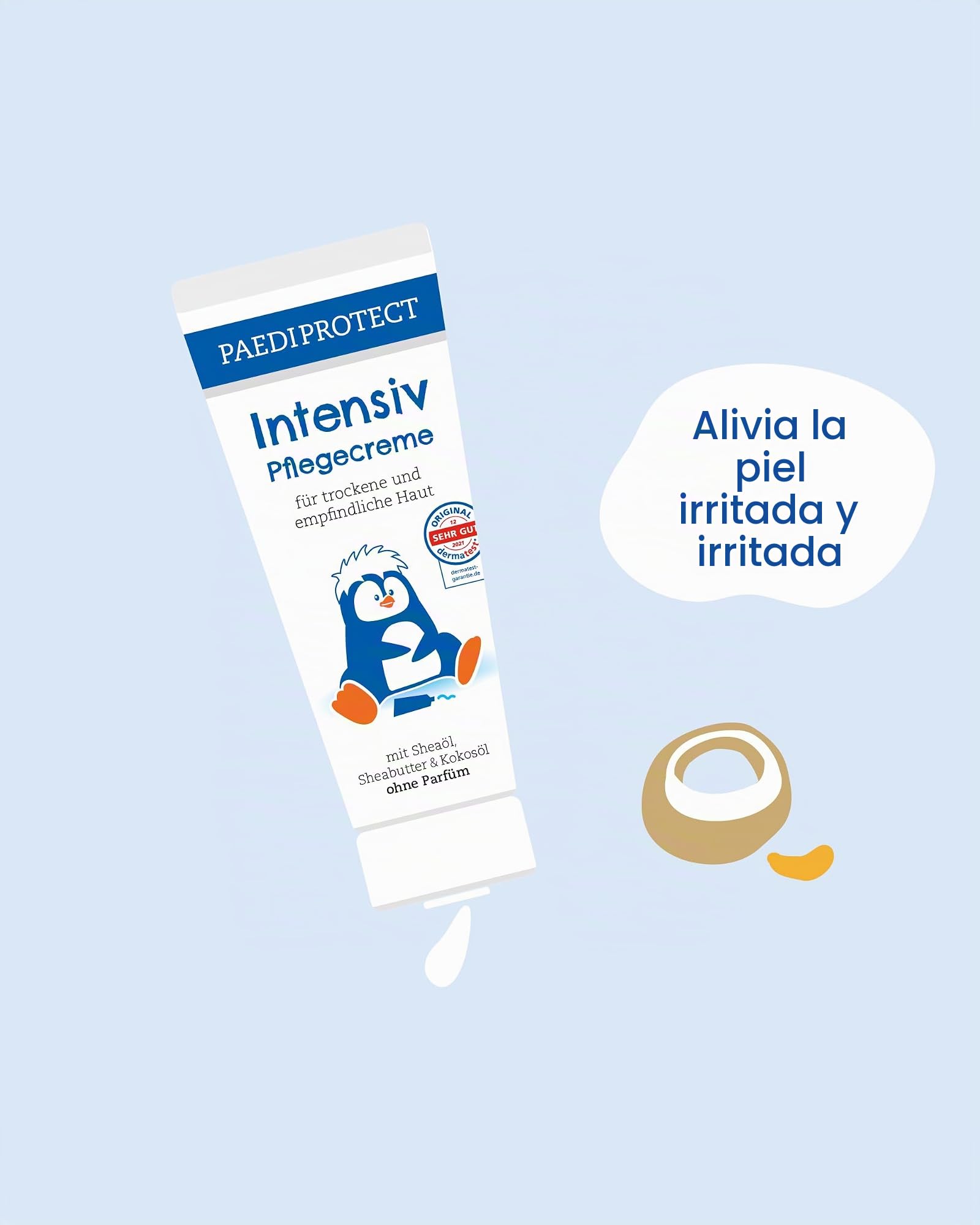 PAEDIPROTECT Hello Baby Set, set de cuidado para recién nacidos y niños, 5 piezas de equipamiento inicial para el nacimiento, desde aceite nutritivo para bebés hasta aditivos de baño suaves, sin