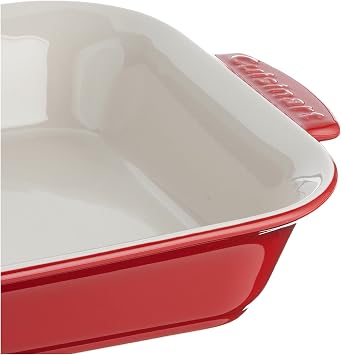Cuisinart Chef's Classic Ceramic Bakeware-4 Quart Large Rectangular Baker, Red