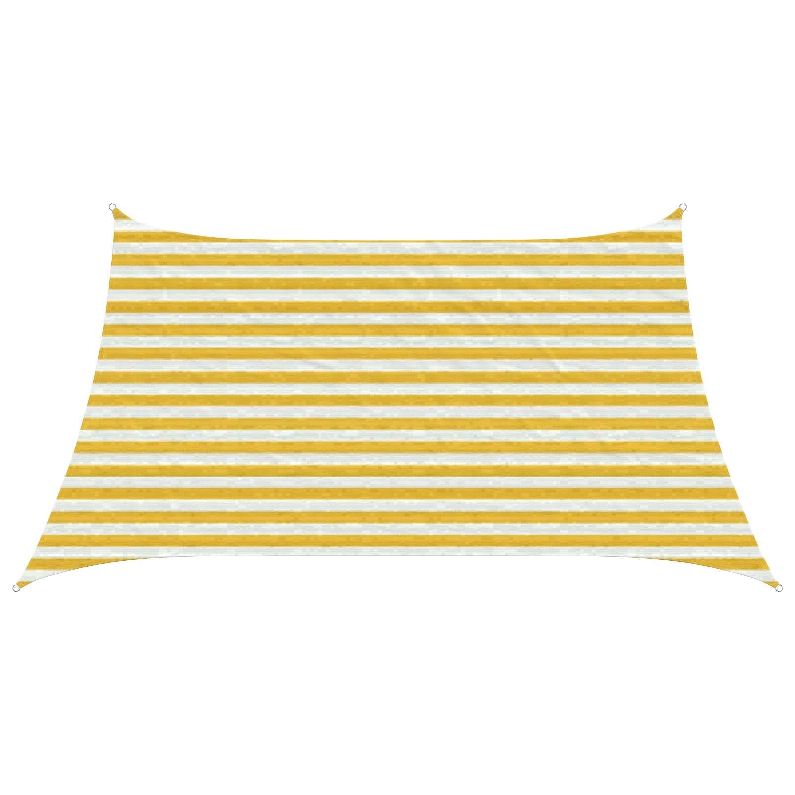 vidaXL Sunshade Sail Yellow and White 3/4 x 2 m HDPE, Garden and Terrace, Modern Sunshade Sail, Rectangular Canopy, Outdoor Shade Solutions, UV Protection for Deck and Patio