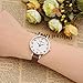 Top Plaza Womens Ladies Analog Quartz Wrist Watch Fashion Simple Watch with Thin Brown Leather Band Arabic Numerals