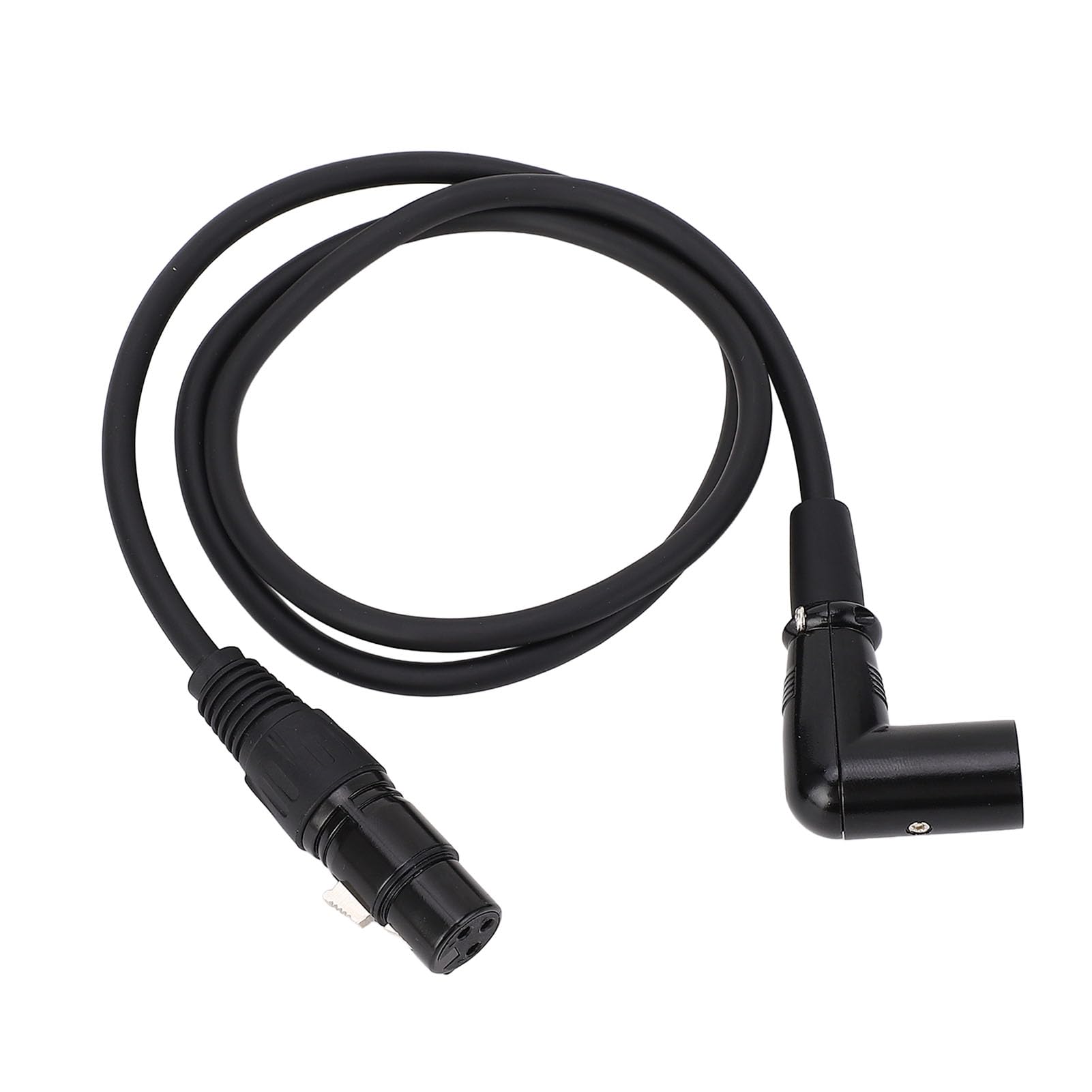 XLR Kabel, Rechter Winkel, 2 Pack, 3 Pin Mikrofonverlängerung, Männlich zu Weiblich, 30cm für Profisound, Live Auftritte, Studio Aufnahmen, HomeStudio