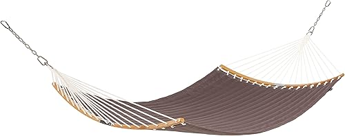 Classic Accessories Ravenna - Hamaca doble acolchada de 81 x 55 pulgadas, color gris pardo oscuro