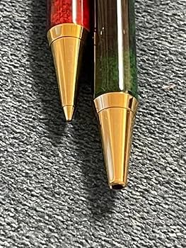 【未使用品】三菱　シャープペンシル　本革製　ゴールド　エクシード　6本セット hanko-otobe_p-ma86-cc