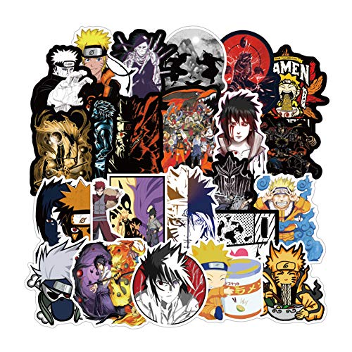 Naruto Stickers Vinyl Waterproof Decal 100 Pcs Skateboard Stickers for Laptop Car Motorcycle Bicycle Skateboard Luggage Trendy Stickers for Teens Kids Children (Naruto)