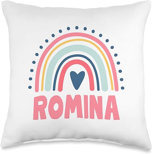 Romina Name Custom Woman Myth Legend Pink Birthday Party Throw Pillow, 16x16, Multicolor