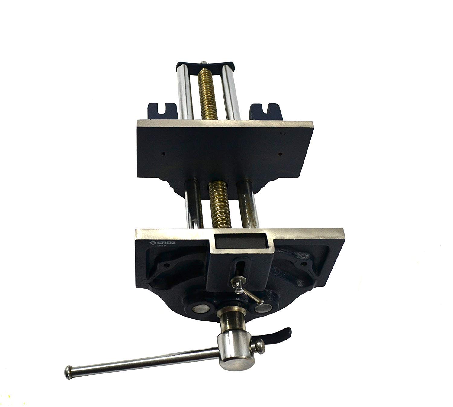 GROZ 7-inch Quick Release Woodworking Vise | Cast Iron | “Toe-in Feature (39007) Jaw Width - 7", Jaw Opening - 8"