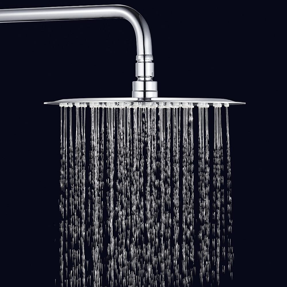 Cabeza de ducha de alta presión, diseño de presión de presión, cabezal de ducha de 10 pulgadas de acero inoxidable de alto flujo, experiencia impresionante de ducha incluso en flujo de agua bajo, elim