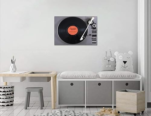 Miniatura 3 de Novatique Cinta de casete retro para pared, arte de pared con música, tono retro, radio, imagen, decoración de habitación de niños, pintura musical