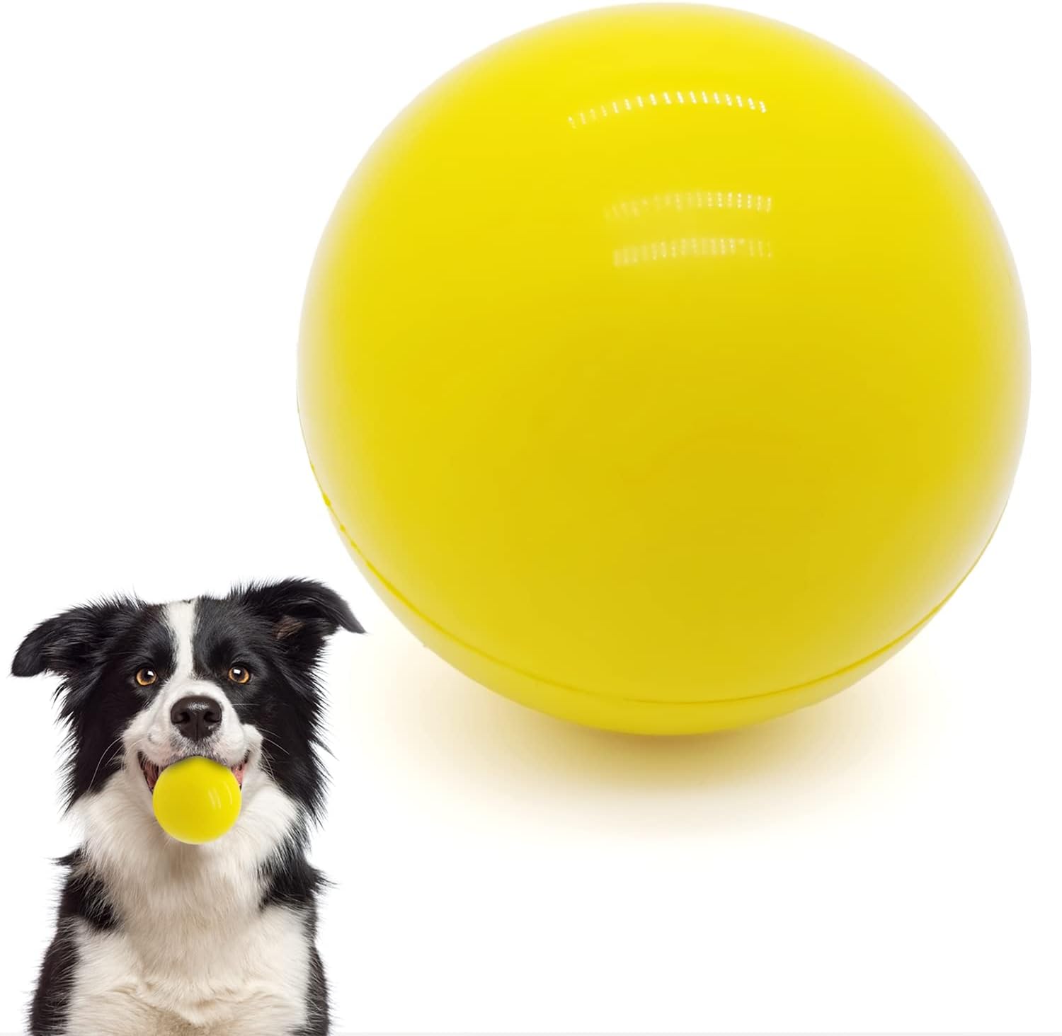 KAIUVE Dog Balls,Indestructible Floating Bouncy Dog Ball,Solid Rubber Balls for