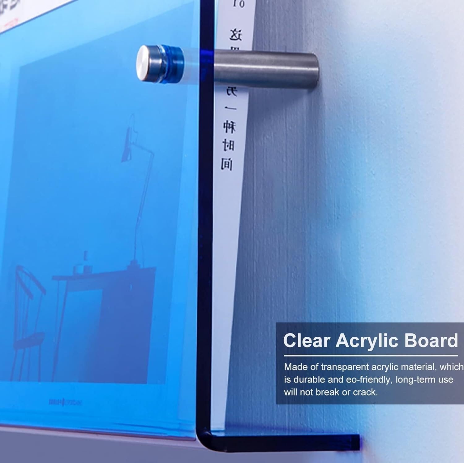 Amazon.co.jp: 新聞スタンド 壁掛けアクリルマガジンラック、ブルー