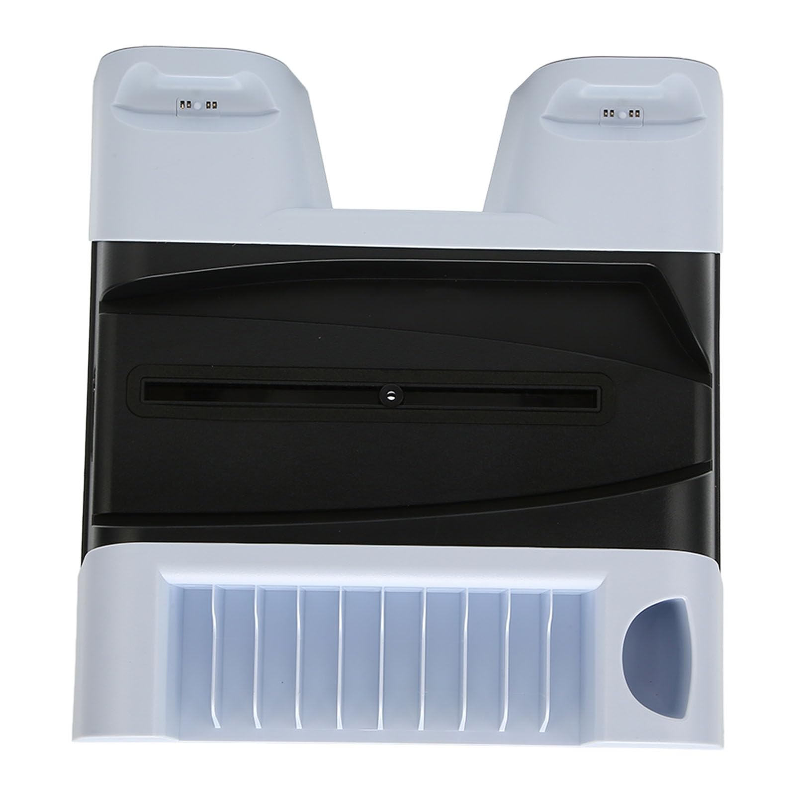 Doppia Stazione di Ricarica, Protezione da Sovraccarico a Ricarica Rapida Supporto per Controller di Gioco Multifunzionale Raffreddamento Efficiente con Luce a LED per Accessori