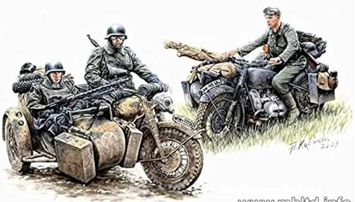 Master Box tropas alemanas de la motocicleta en movimiento B&M&W R75 1/35 3548F