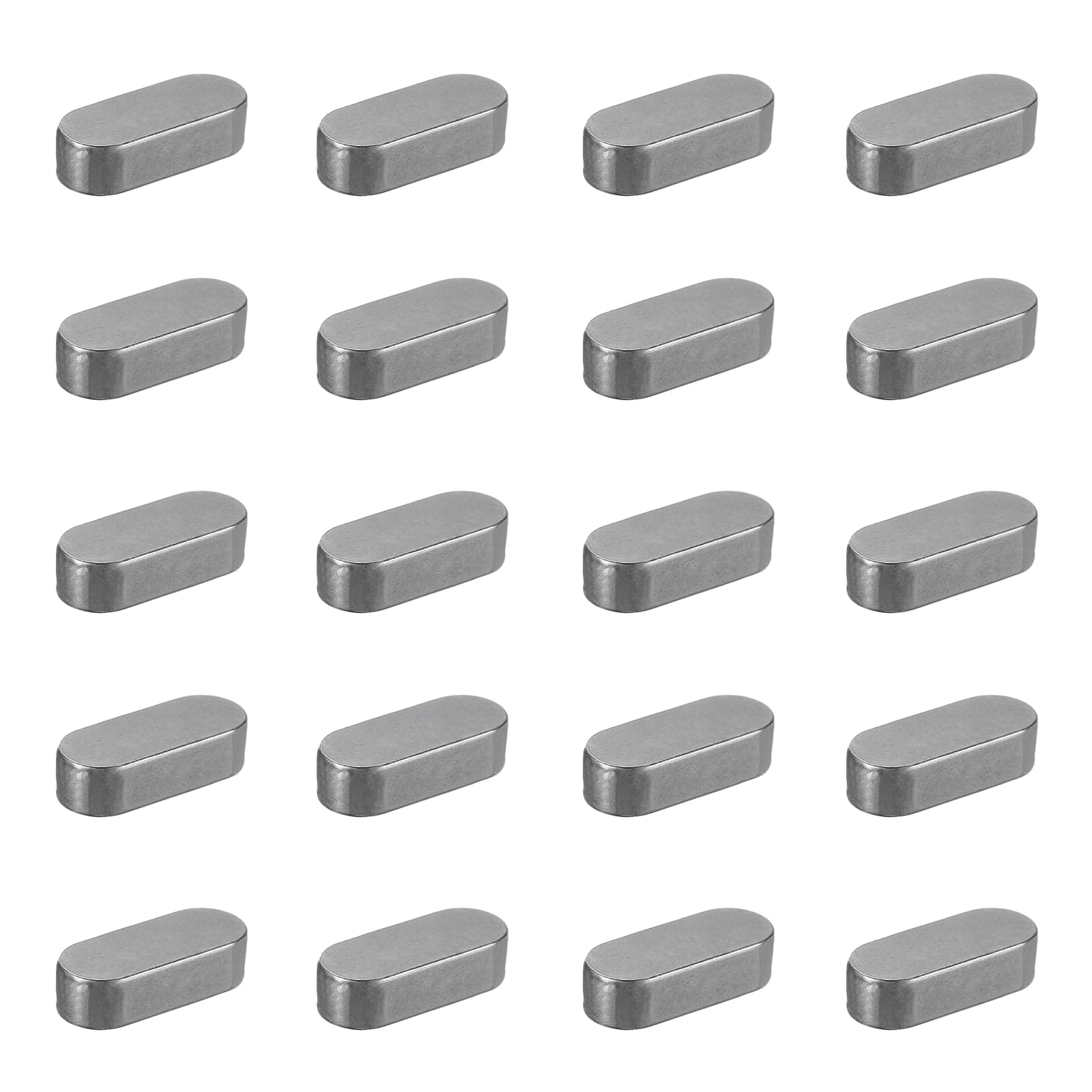 sourcing map 20 Pcs Round Ended Feather Key, 30x12x8mm Drive Shaft Parallel Keys