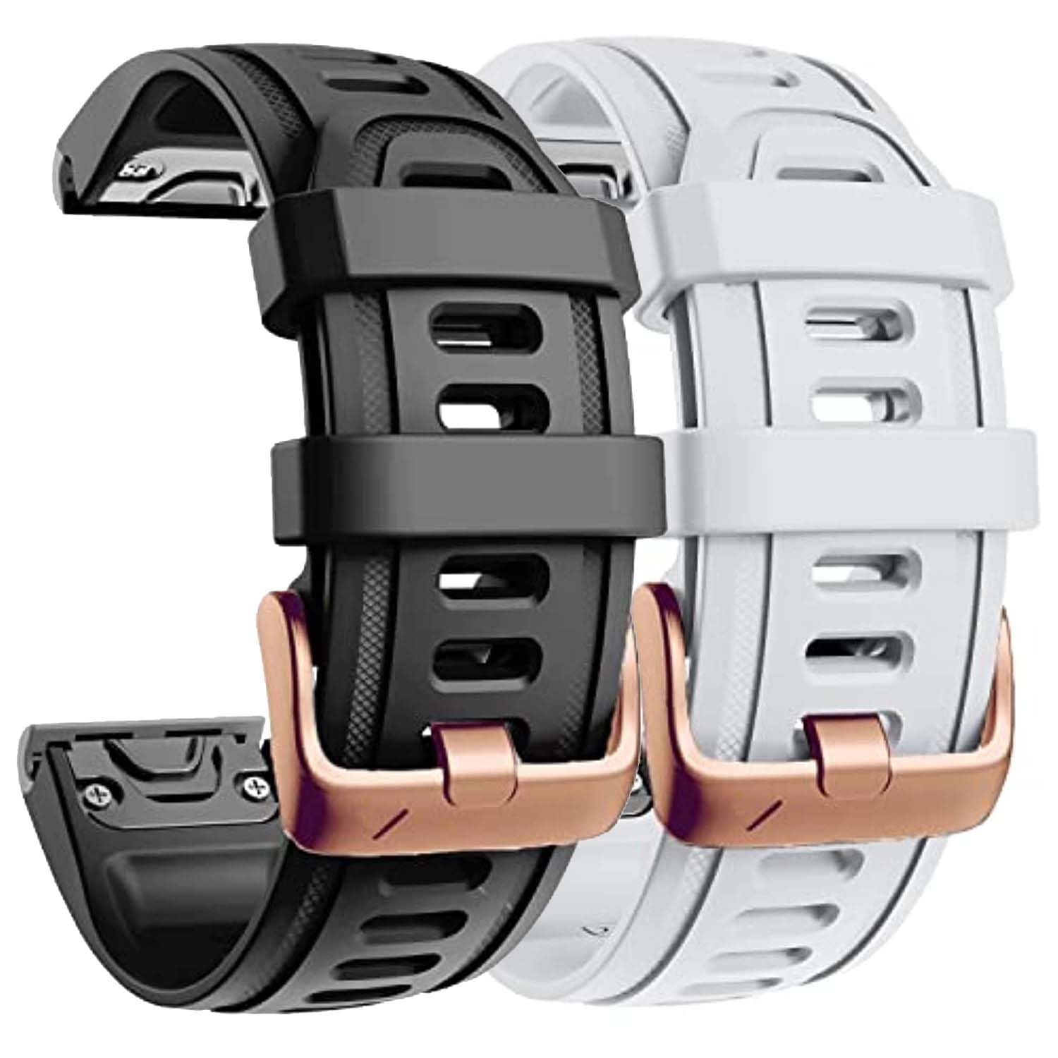 YUXUAN QuickFit Silicone Strap 20mm – Fits Garmin Fenix 8 43mm/epix Pro 42mm, Fenix 7S/6S/5S/5S Plus/6S Pro, D2 Delta S, Descent Mk2S | Smart Watch Accessory (2pcs-2)