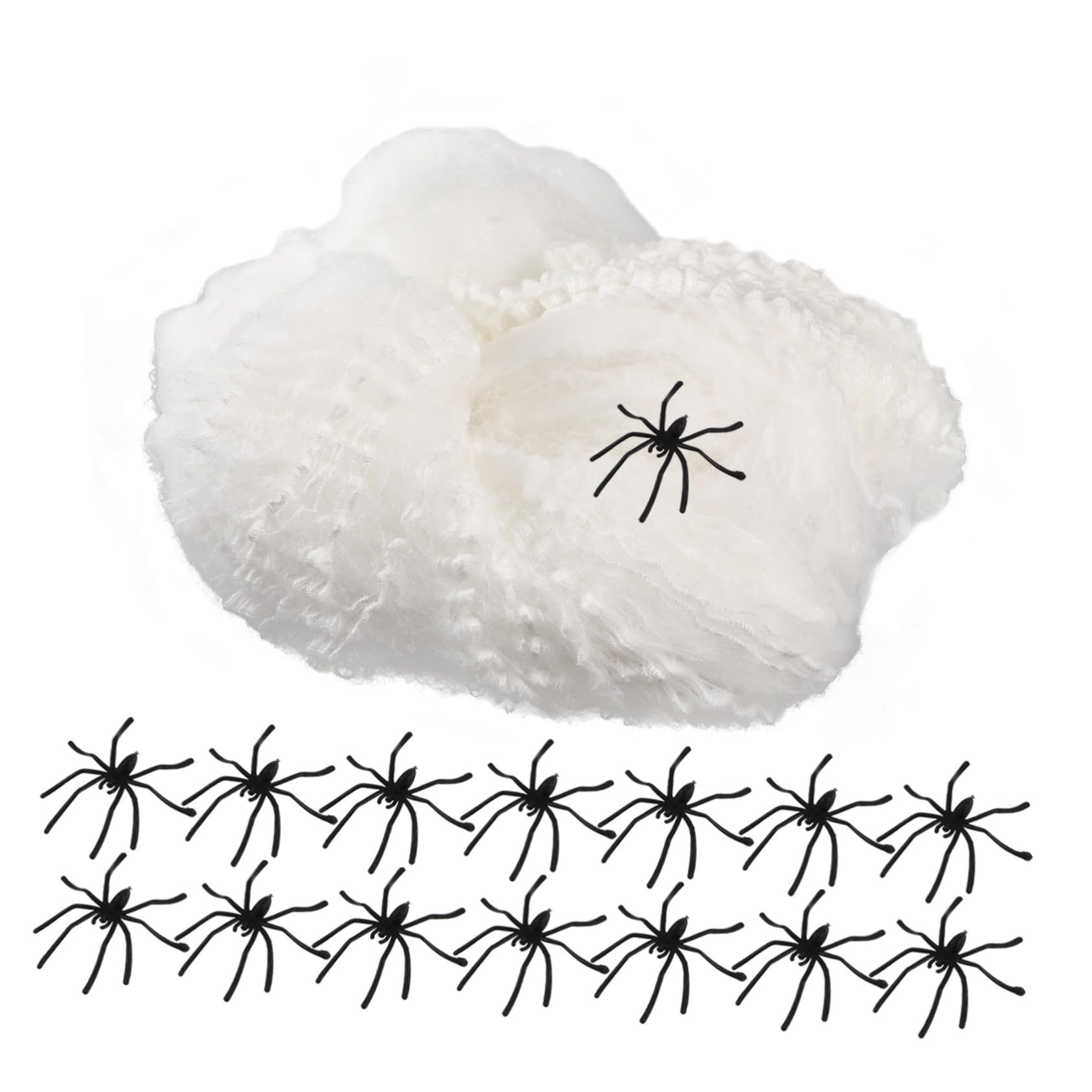 Decorazione Ragnatela di Halloween Ragnatela Spettrale Decorazioni per La Casa Spettrali Ragni Finti di Plastica di Halloween Ragni di Plastica Neri di