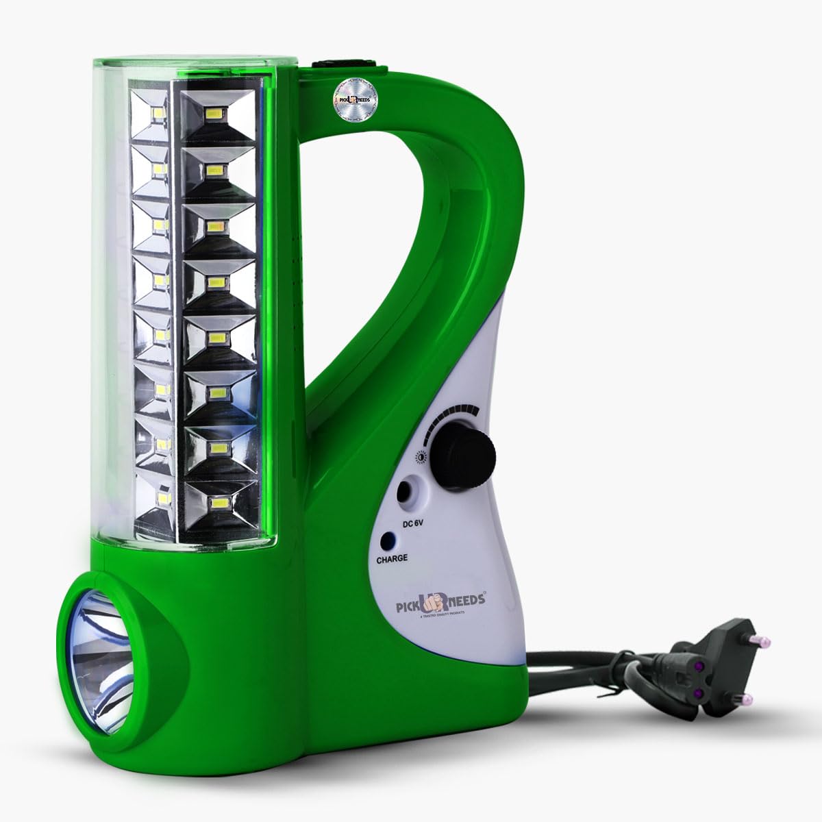 Pick Ur Needs Rechargeable Emergency 2 In1 Home LED Torch Lantern Lamp Light with 24 SMD Light Torch (Green) (B0CD4GYCM3) Amazon Price History, Amazon Price Tracker